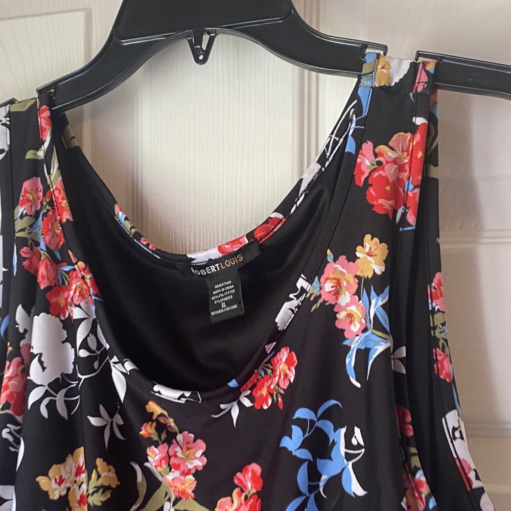 Robert Louis Black and Red Floral Dress - Picture 3 of 7